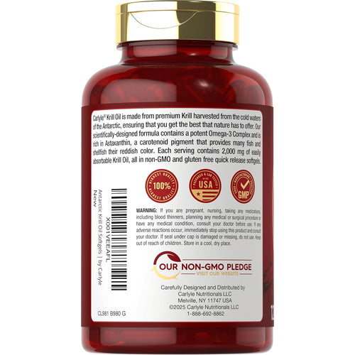 View 3 Antarctic Krill Oil 2000mg per serving | 120 Softgels