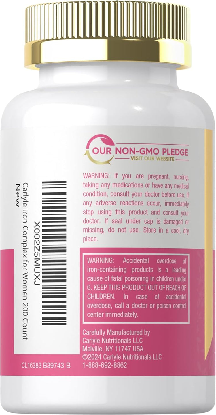 Hierro para Mujeres 45mg | 200 Tabletas