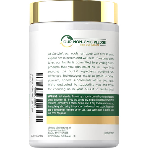 View 3 Carlyle Siberian Eleuthero 2400 mg supplement, available in a bottle of 300 capsules.
