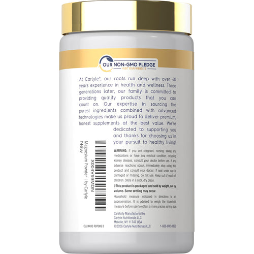 View 3 Magnesium Bisglycinate powder, 8 oz, available as a dietary supplement for better absorption and muscle support.