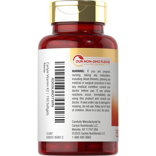 View 3 Vitamin K-2 MK-7 100mcg | 150 Softgels