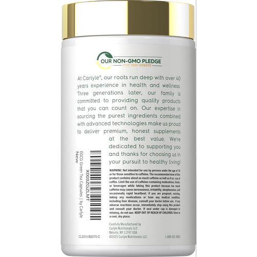 View 3 Carlyle EGCG Green Tea Extract 1200 mg 200 Capsules bottle, displayed for sale.