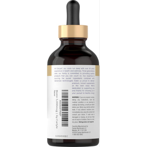 View 3 Carlyle Biotin 5,000mcg liquid dropper bottle displayed.