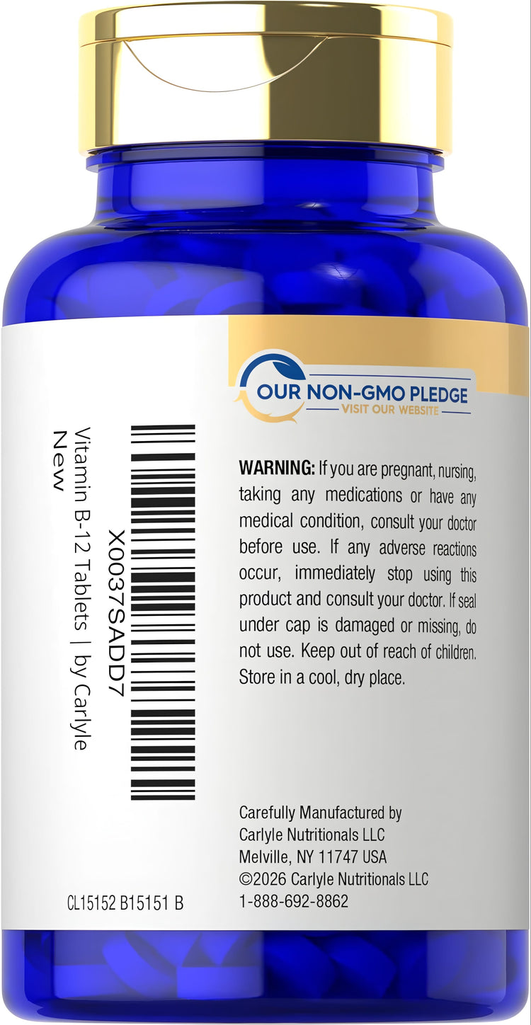 Vitamina B-12 5000 mcg | 250 Tabletas