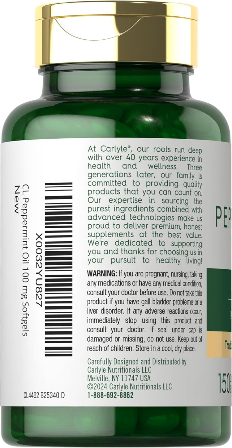 Peppermint Oil 100mg | 150 Softgels