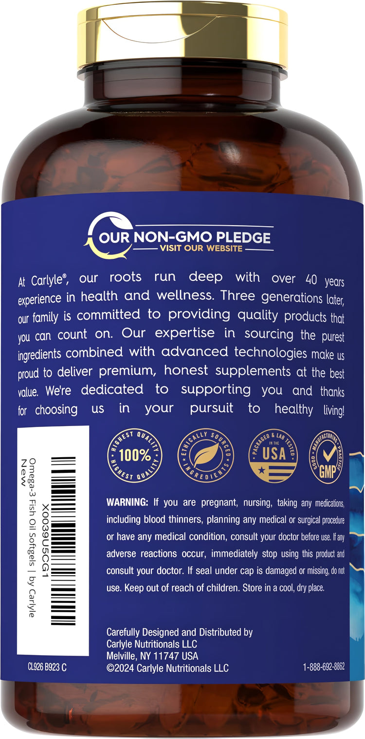 Infographic: Non-GMO pledge, highest quality, ethically sourced, lab tested in USA, GMP certified.