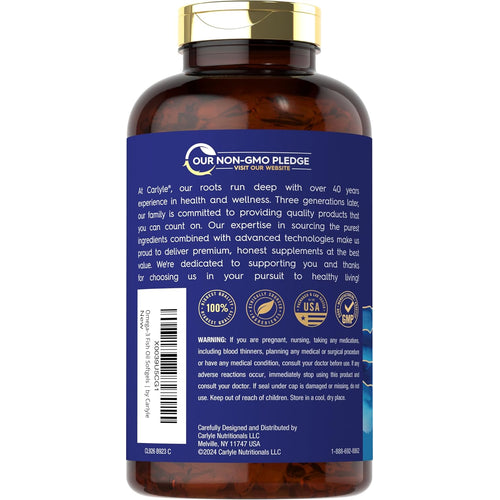 View 3 Omega-3 Fish Oil 3600mg per serving | 300 Softgels
