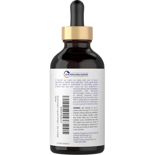 View 3 A 4 fl oz bottle of Carlyle Electrolyte Liquid Drops is displayed.