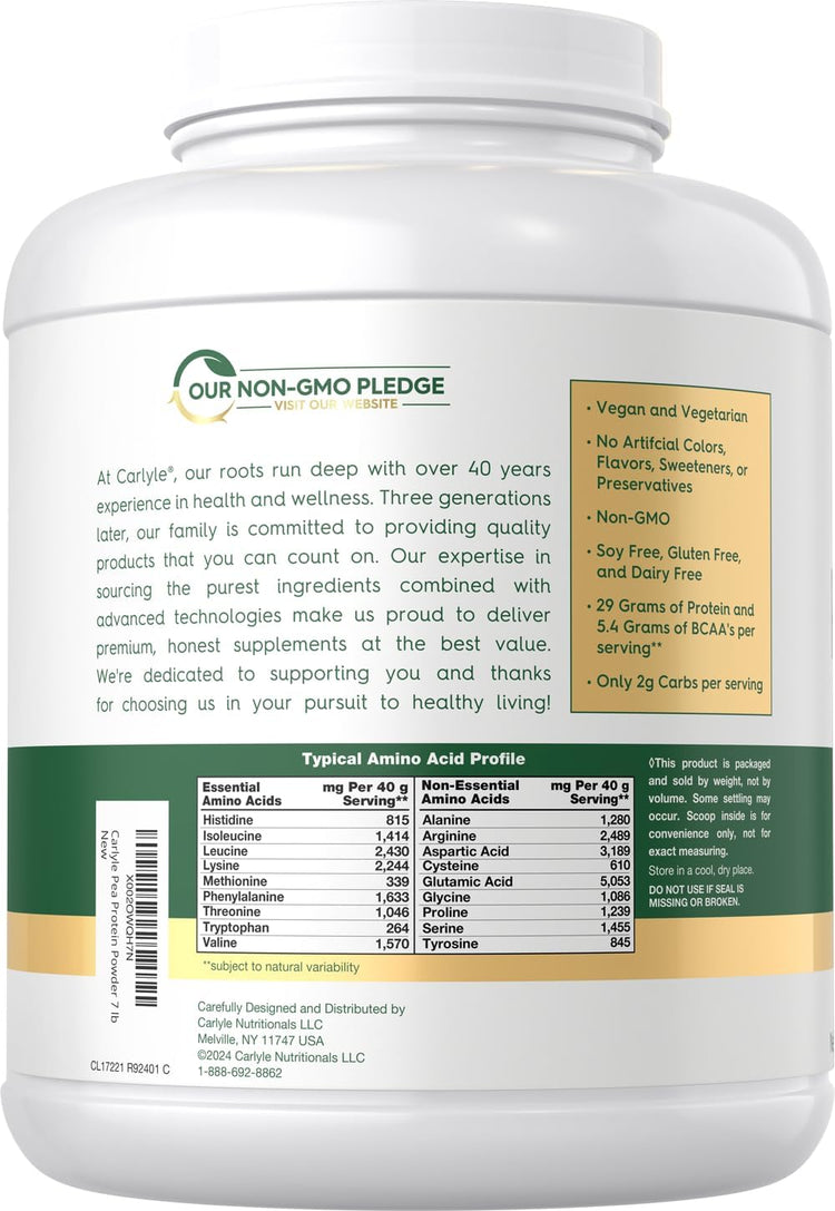 Pea Protein 29g | 7lbs Powder