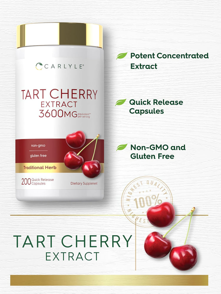 Tart Cherry Extract 3600mg per serving | 200 Capsules