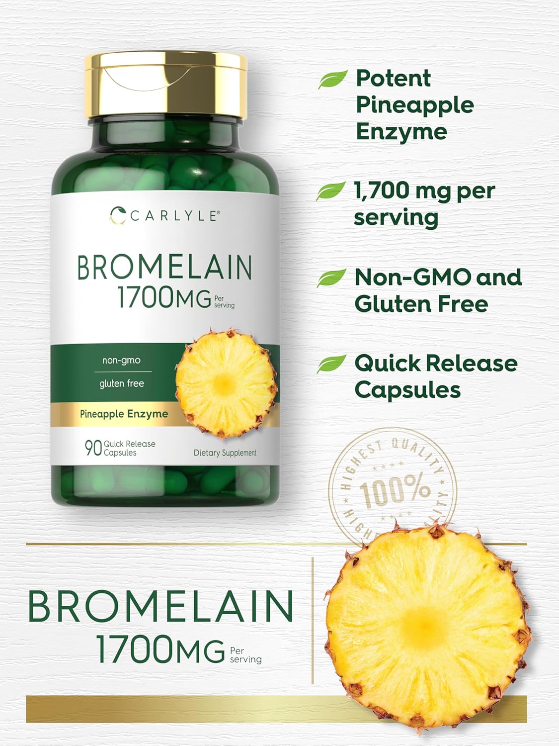 Bromelain 1700 mg | 90 Capsules