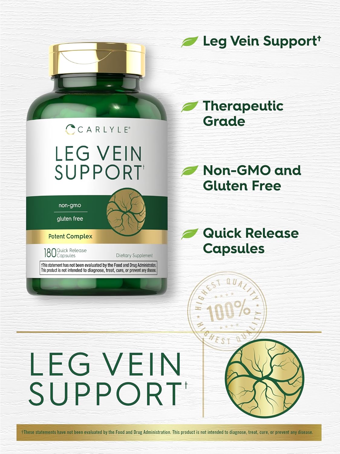 Leg Vein Support | 180 Capsules