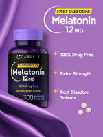 Load image into Gallery viewer, Melatonin 12mg | 300 Tablets
