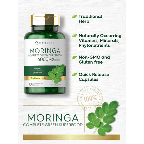 View 4 Moringa Oleifera | 180 Capsules