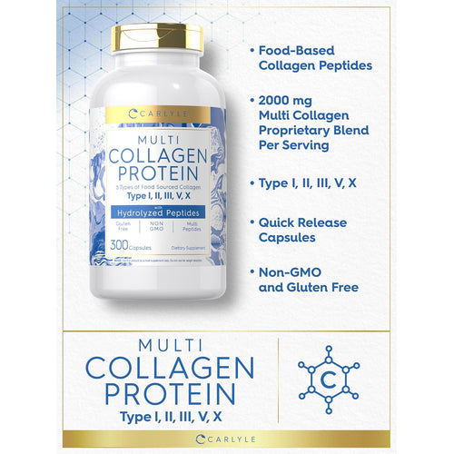 View 13 Proteína de Colágeno Múltiple | 300 Cápsulas