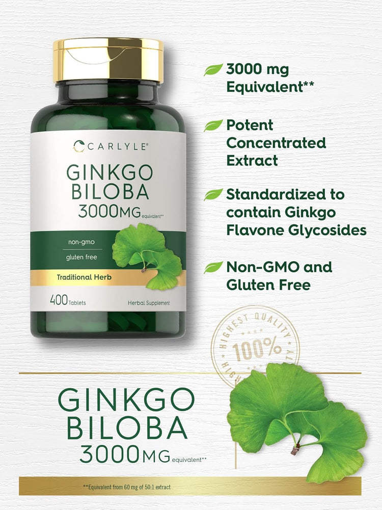 Ginkgo Biloba 3000mg | 400 Comprimidos