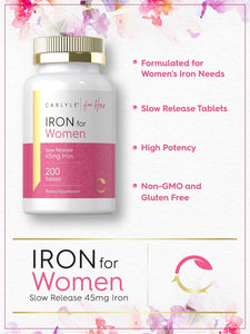 Iron for Women 45mg | 200 Tablets