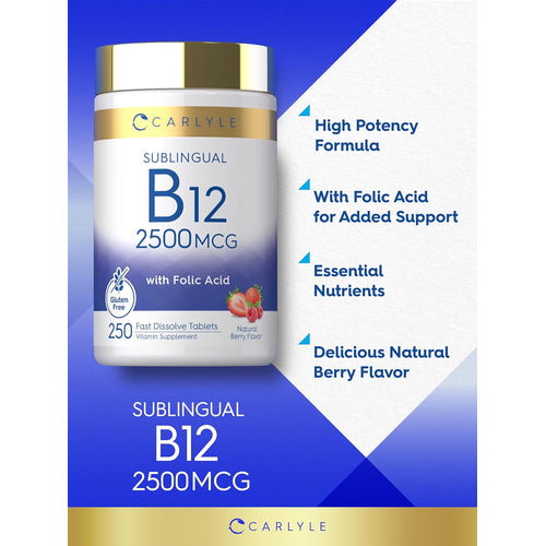View 4 Vitamina B-12 2500mcg | 250 Tabletas
