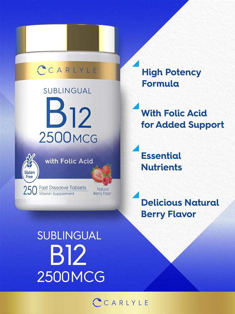 Vitamina B-12 2500mcg | 250 Tabletas