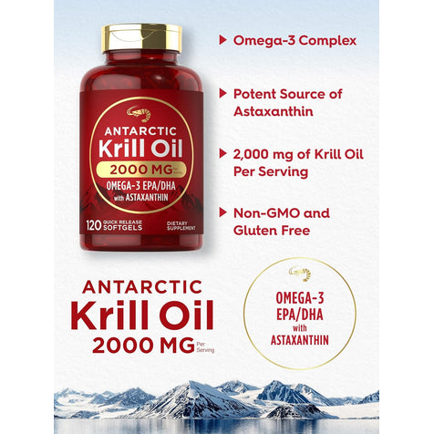 Antarctic Krill Oil 2000mg per serving | 120 Softgels