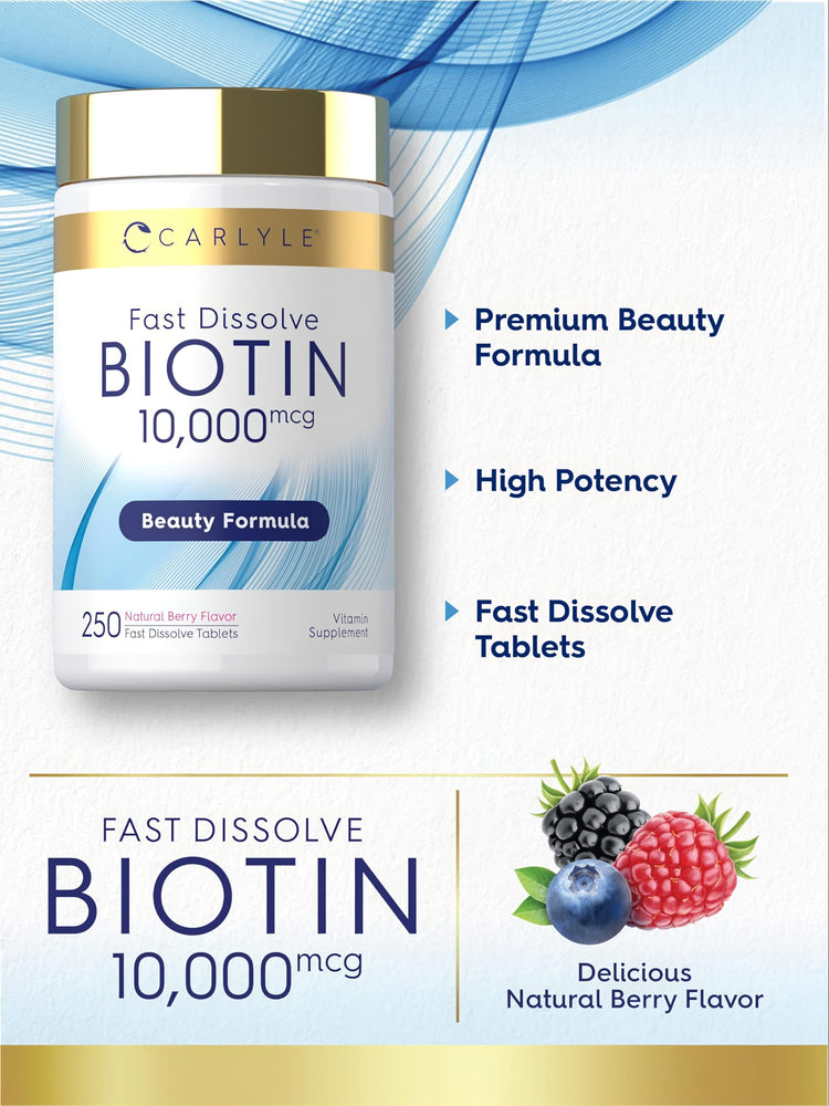 Biotina 10000mcg | 250 Comprimidos