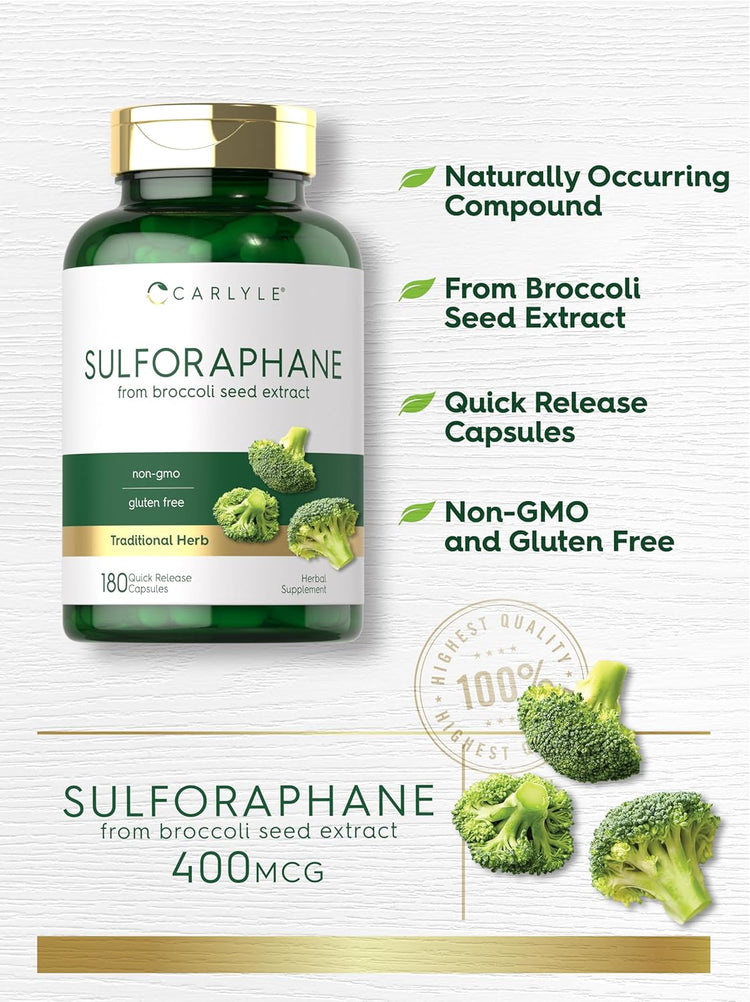 Sulforaphane Broccoli Sprout 400mcg | 180 Capsules