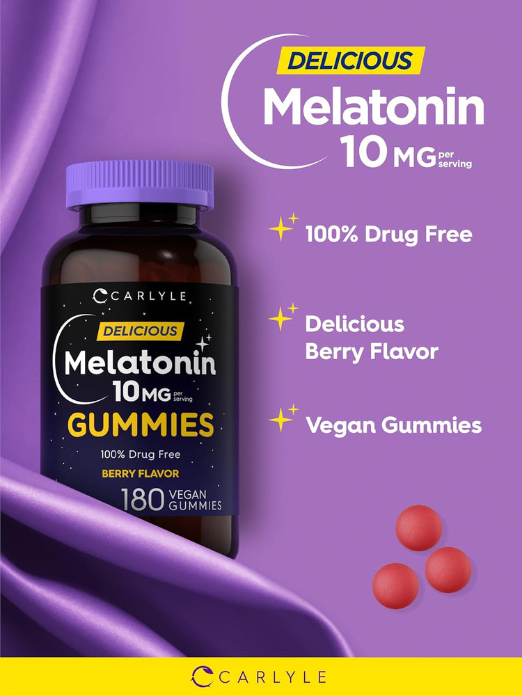 Mélatonine 10 mg par portion | 180 Gummies