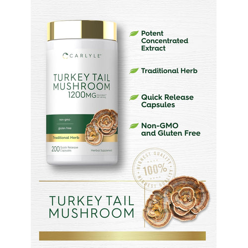 View 4 Turkey Tail Mushroom | 200 Capsules