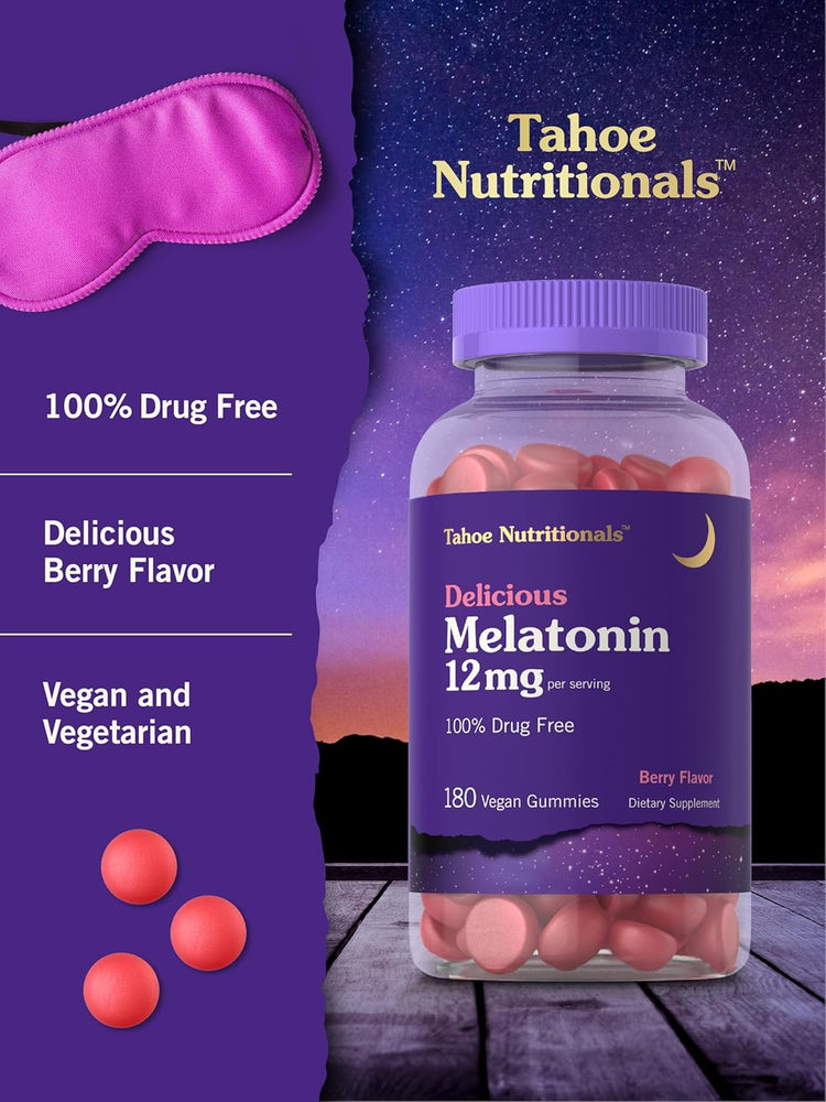 Melatonin 12mg per serving | 180 Gummies