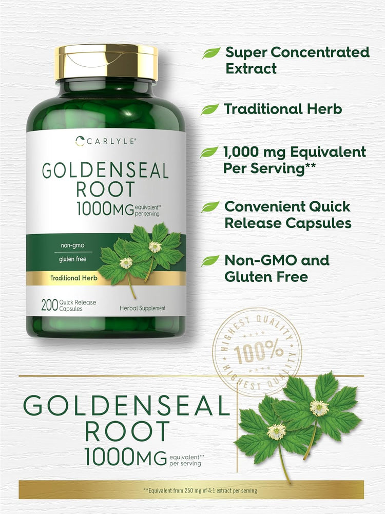 Radice di Goldenseal 1000mg per dose | 200 Capsule