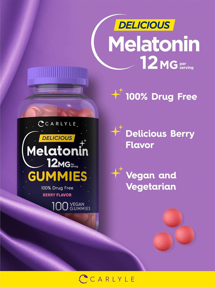 Mélatonine 12 mg par portion | 100 Gummies