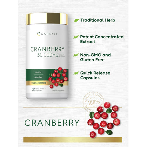 View 4 Product highlights graphic stating Traditional Herb, Potent Concentrated Extract, Non-GMO and Gluten Free, Quick Release Capsules.