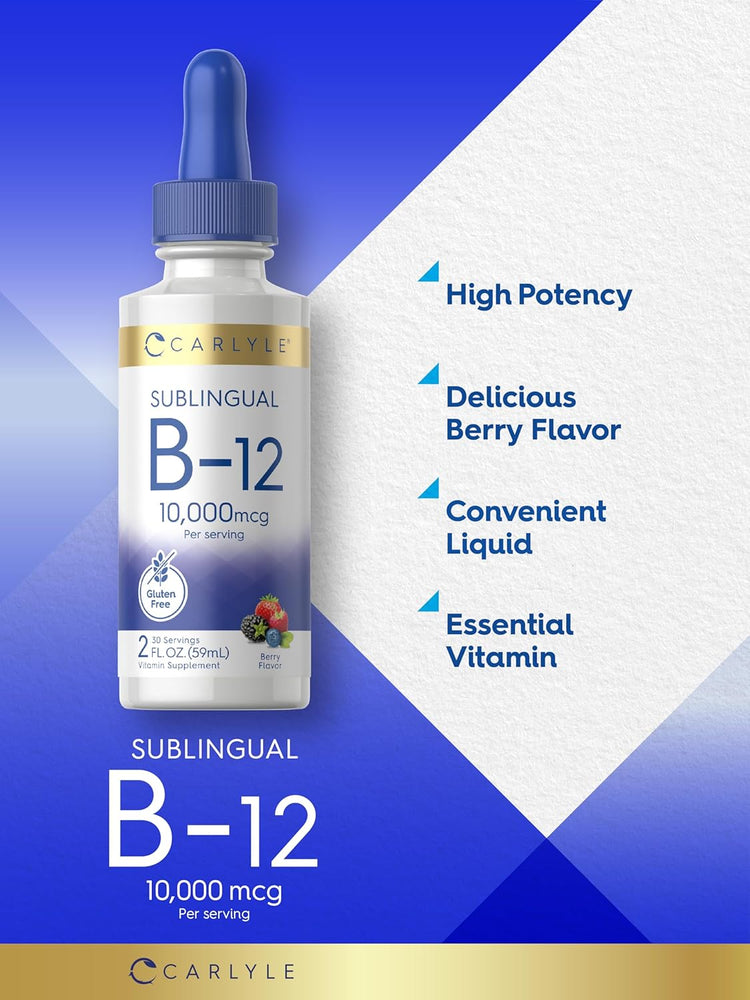 Vitamina B-12 10000mcg por porção | 2oz Líquido