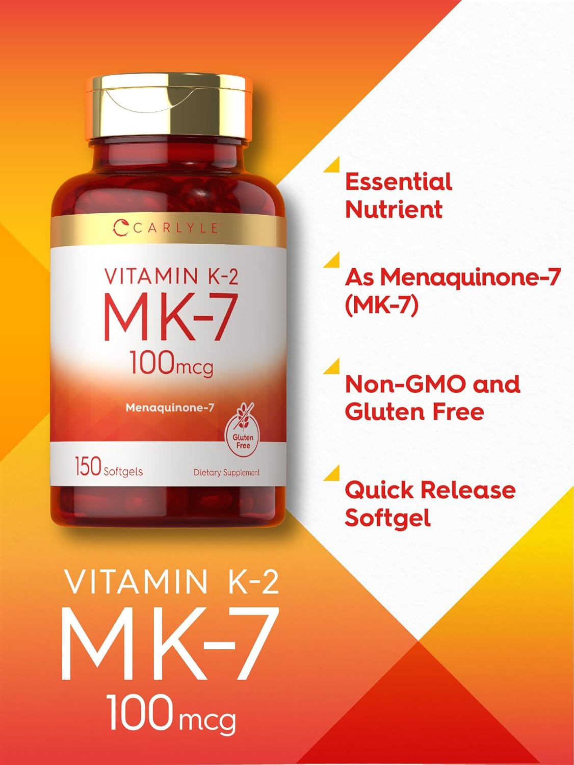 Vitamin K-2 100mcg | 150 Softgels