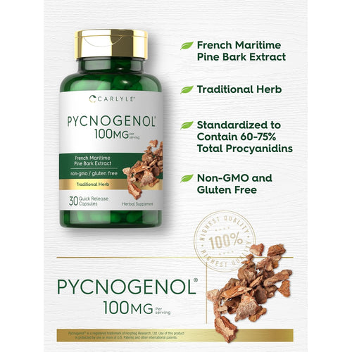 View 4 Pycnogenol 100mg per serving | 30 Capsules