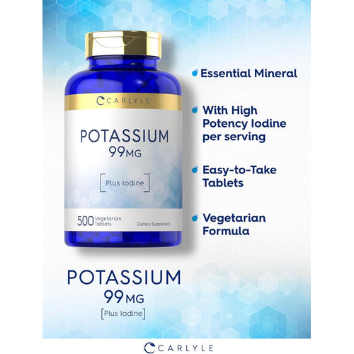View 4 Potassium 99mg avec Iode | 500 Comprimés