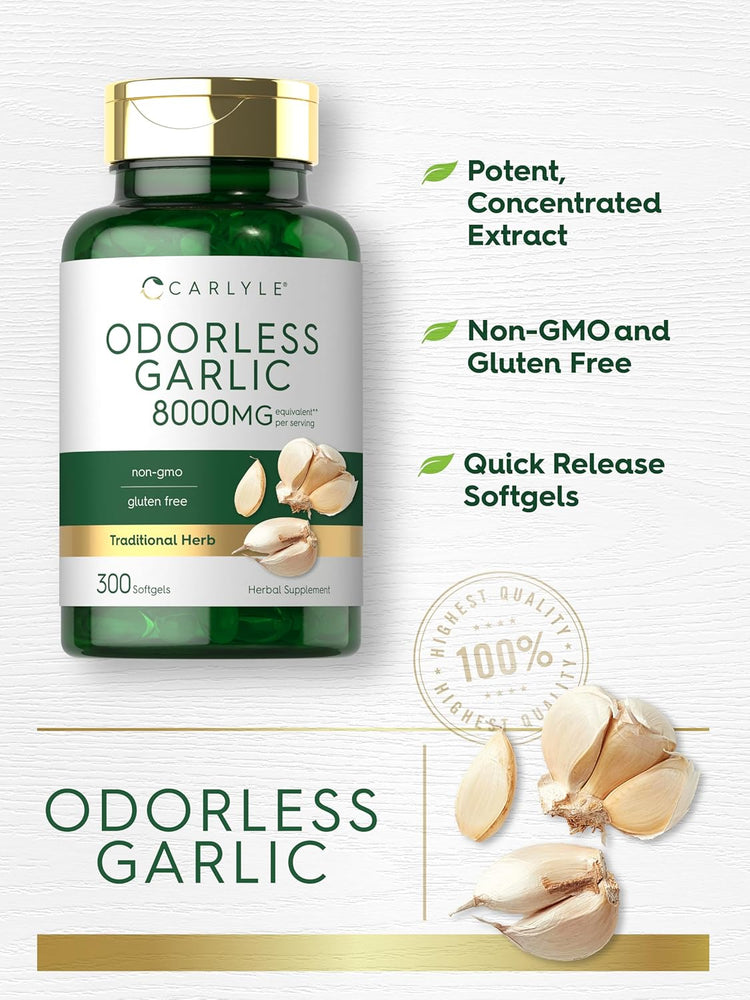 Odorless Garlic | 300 Softgels
