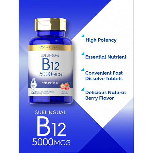 View 4 Vitamina B-12 5000 mcg | 250 Tabletas