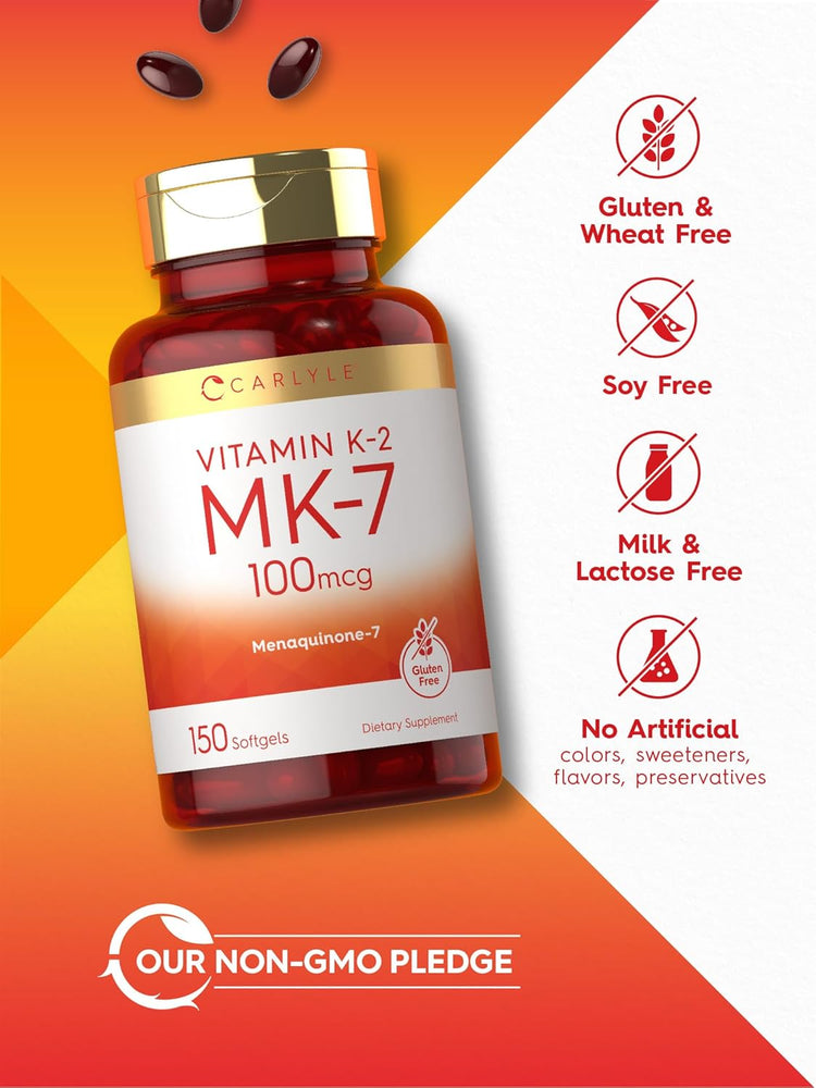 Vitamina K-2 100mcg | 150 Cápsulas Blandas