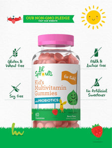 Multivitamin with Probiotics for Kids | 60 Gummies