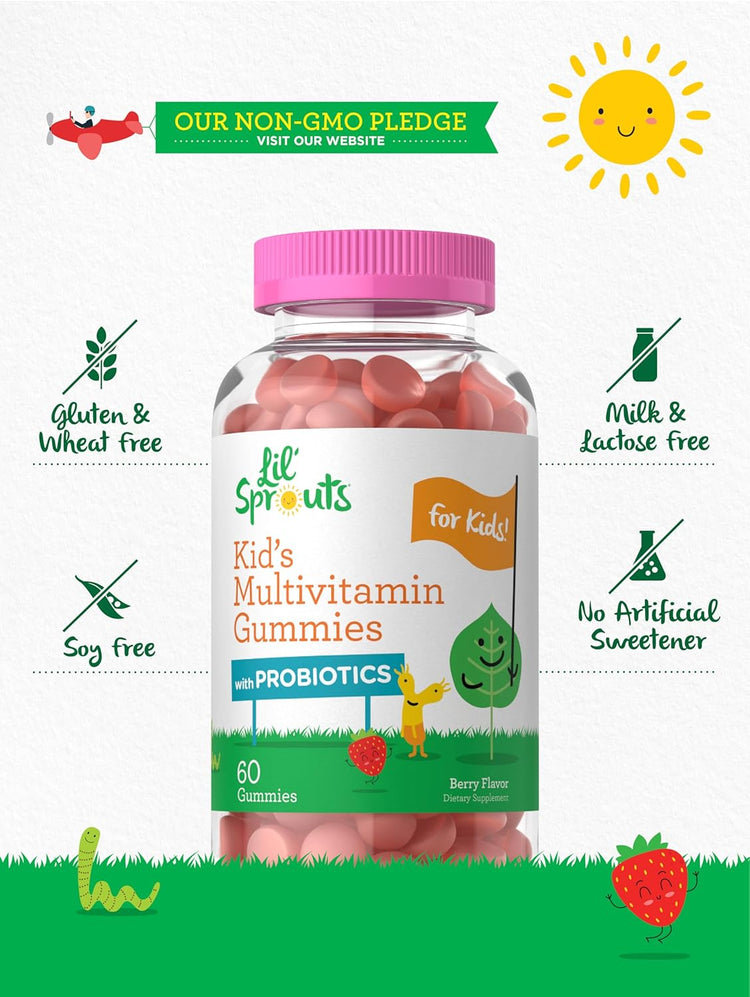 Multivitaminico con Probiotici per Bambini | 60 Gummies