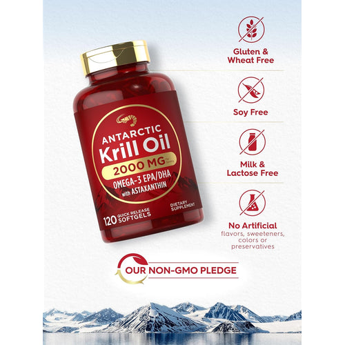 View 5 Antarctic Krill Oil 2000mg per serving | 120 Softgels