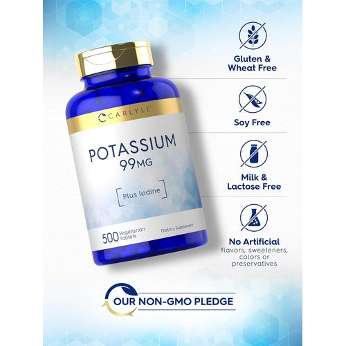 View 5 Potassium 99mg avec Iode | 500 Comprimés