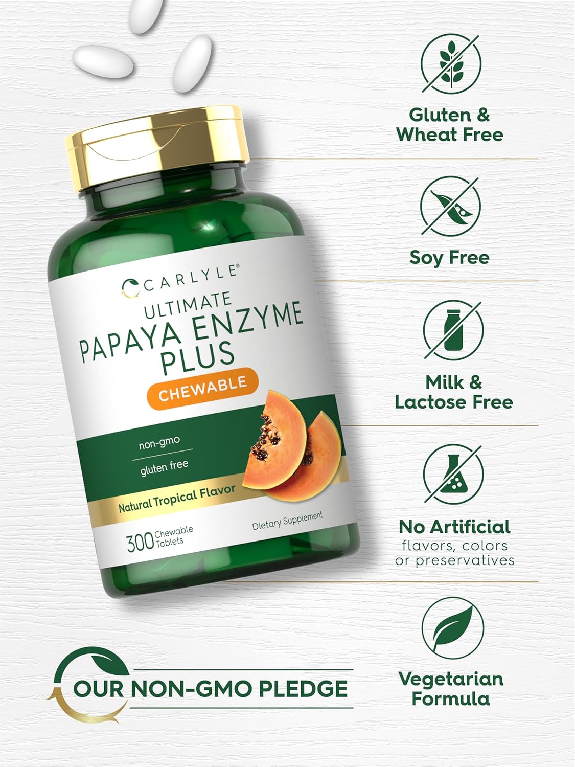 Papaya Enzyme | 300 Chewable Tablets