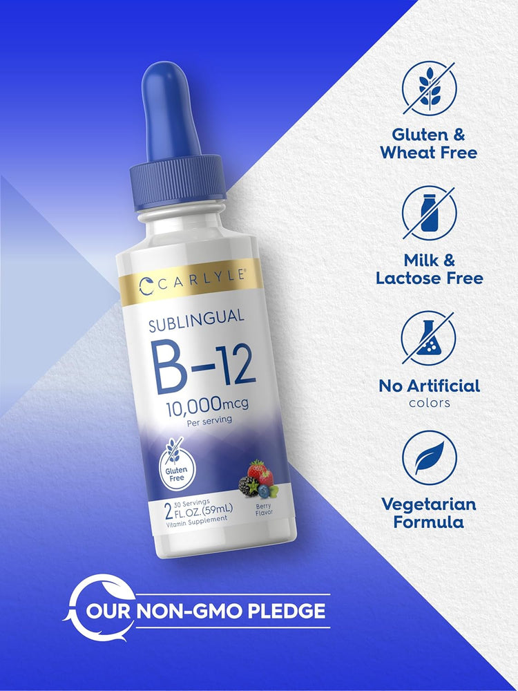 Vitamina B-12 10000 mcg per porzione | 2 oz Liquido