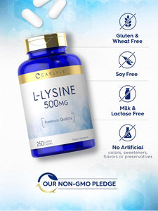 L-Lysine 500mg | 250 Caplets