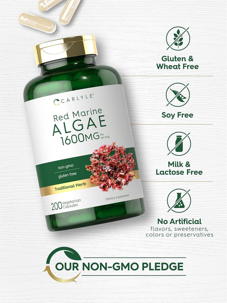 Red Marine Algae 1600mg per serving | 200 Capsules