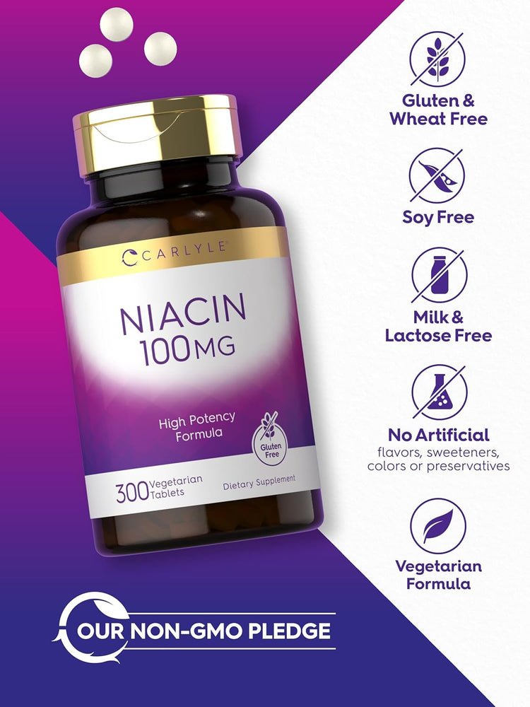 Niacina 100mg | 300 Tabletas