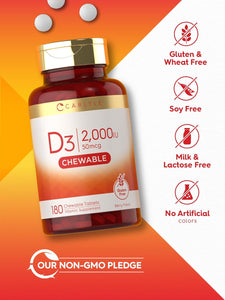 Vitamin D-3 2000IU | 180 Tablets