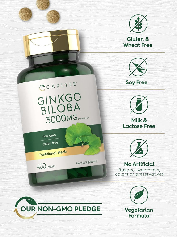 Ginkgo Biloba 3000 mg | 400 Tabletten